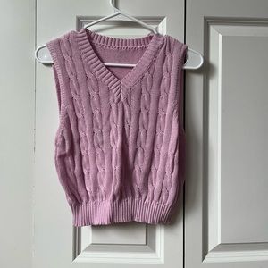 Pink sweater vest